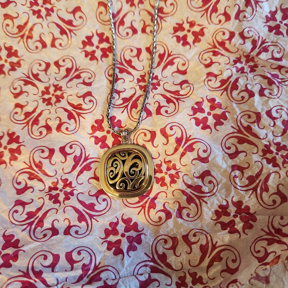 Brighton Gold and Silver Swirl Pendant Necklace